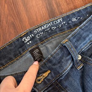 GAP Denim Straight Cuff Jeans in Deep Blue